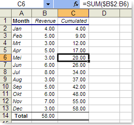 Image:Operators in Excel: in casu :